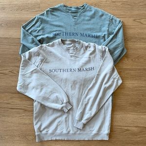 Set of two southern marsh crewneck pullovers